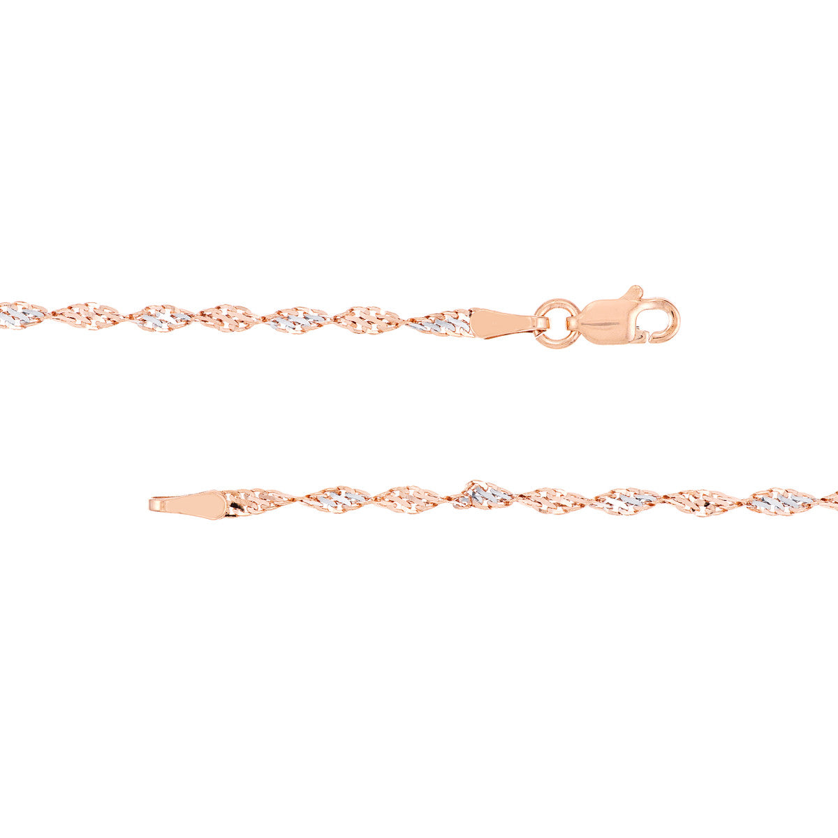 14KRose/White Gold Dorica Chain 2.10mm – Rondels Jewelry | Engagement ...